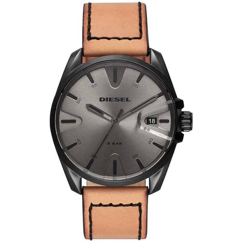 Reloj-Diesel-MS9-DZ1863-Fecha-Correa-de-Cuero-Beige-Acero-Negro-Gunmetal
