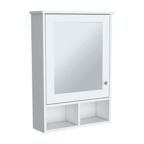 Gabinete 1 puerta con espejo 73.6x53cm Blanco Tuhome