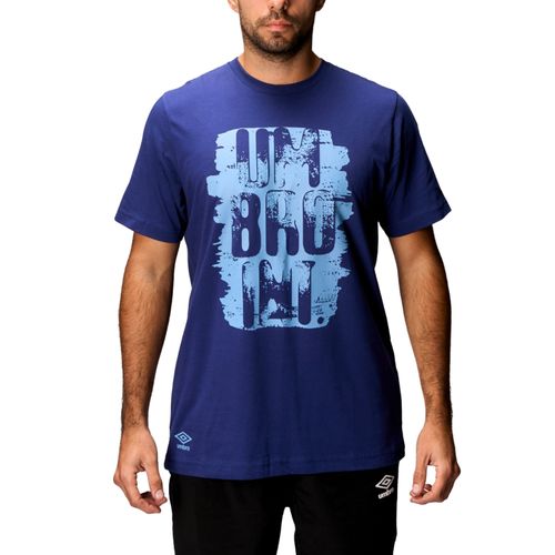 Polo Deportivo Umbro Hombre Estampado Dr24018-Bm3 Azul