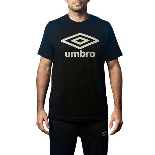 Polo Deportivo Umbro Hombre Estampado Dr24020-060 Negro