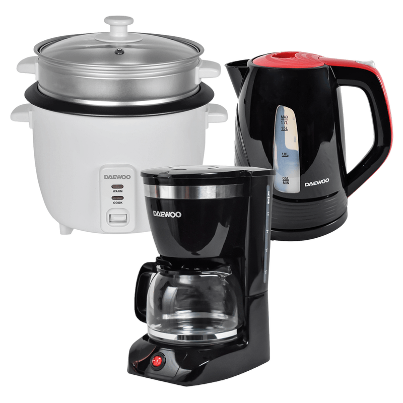 Daewoo-Olla-Arrocera-15L---Hervidor-17L---Cafetera-125L
