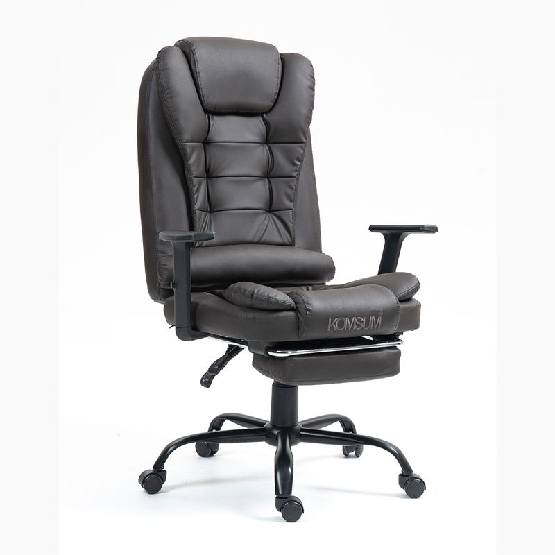 Silla-ergonomica-de-oficina-gerencial-con-base-de-acero-Roma-Komsum-Marron-oscuro