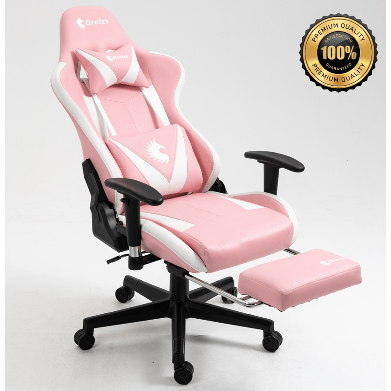 Silla-Gamer-Dreizt-Apolo-Series-Rosado-Pro-180°-Reclinable-Alta-Calidad-Con-Posapies