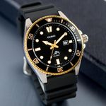 Reloj-Casio-Duro-Marlin-MDV-106G-1AV-Fecha-Acuatico-Correa-De-Resina-Negro-Dorado