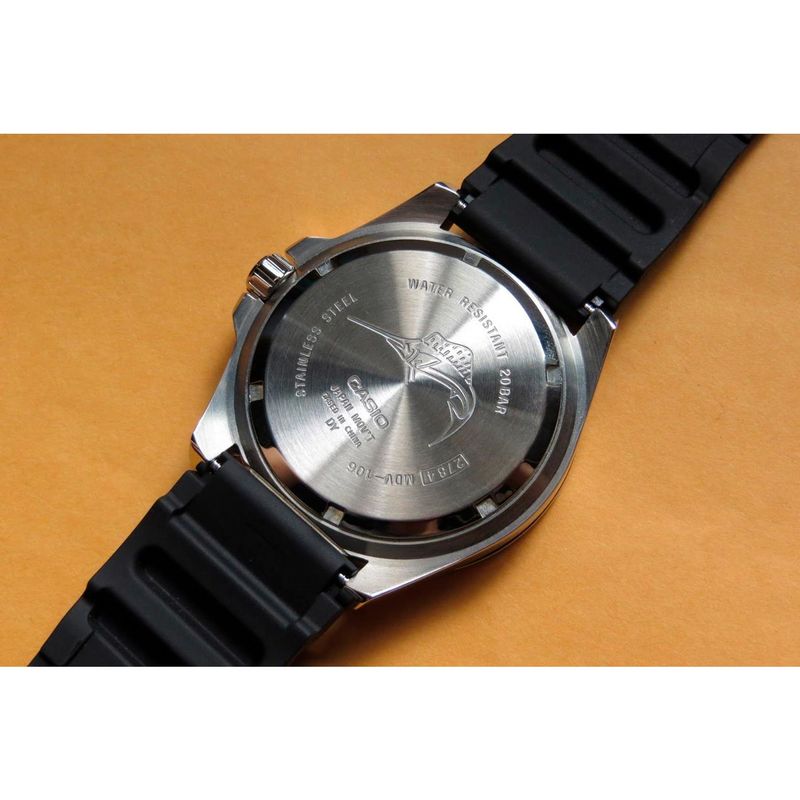 Reloj-Casio-Duro-Marlin-MDV-106-1AV-Fecha-Acuatico-Correa-De-Resina-Negro