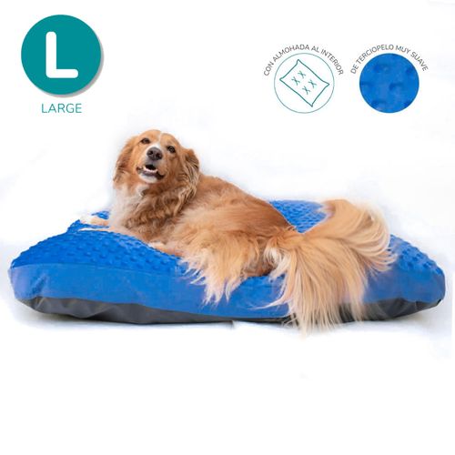 Cama Colchoneta para Perros Dots Azul - L