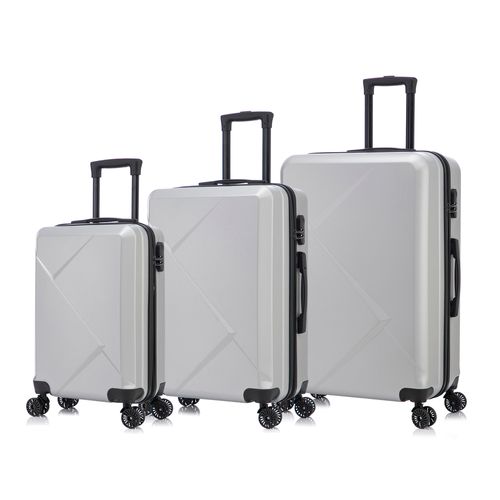 Maletas De Viaje Set de 3 Plateado GEJP