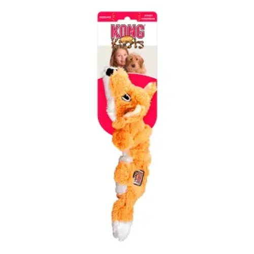 KONG Juguete de cuerda scrunch zorro