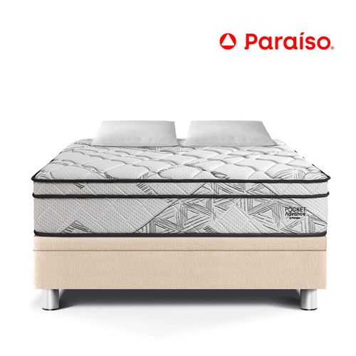 Cama Boxet Pocket Advance 2 Plazas Champagne