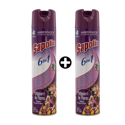 COMBO Sapolio: 2 Ambientadores en spray Potpurrí de Flores 360ml