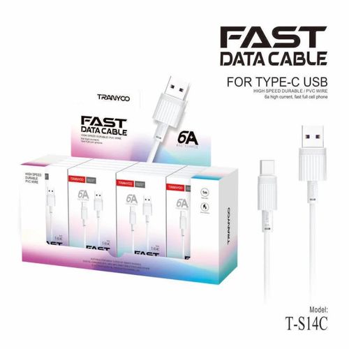 Cable Tipo C 6a Tranyoo P Celular Carga Rapida Fast Charge