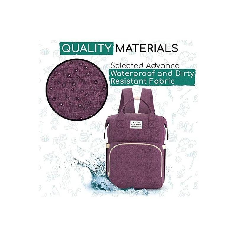 Pañalera-Mochila-Bebe-Cambiador-Cuna-Convertible-3-en-1