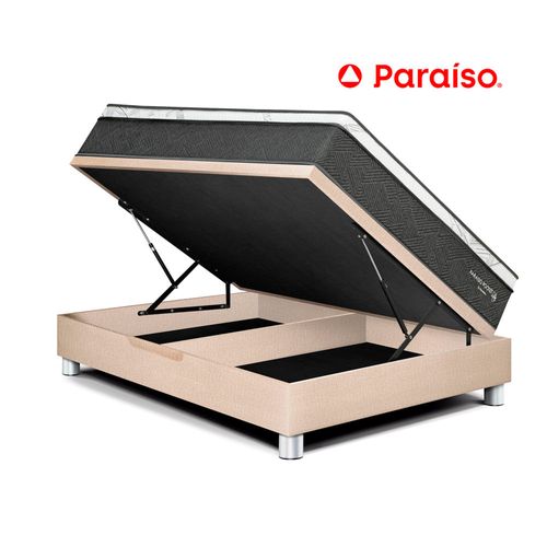 Cama Boxet Paraiso Pocket Star 1.5 Plazas Champagne