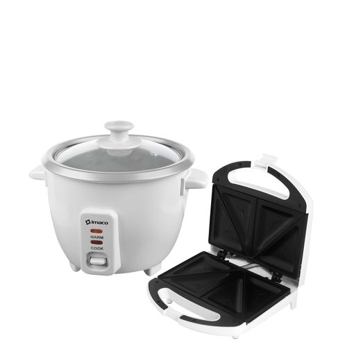 Combo olla arrocera imaco rc006 06lts + sandwichera panes 750w ist101 imaco