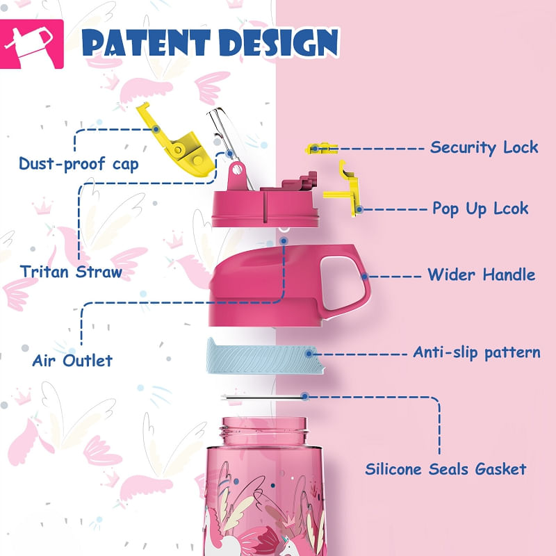 FJBottle---Botella-infantil-de-agua-de-plastico-con-cañita-tritan-450-ml