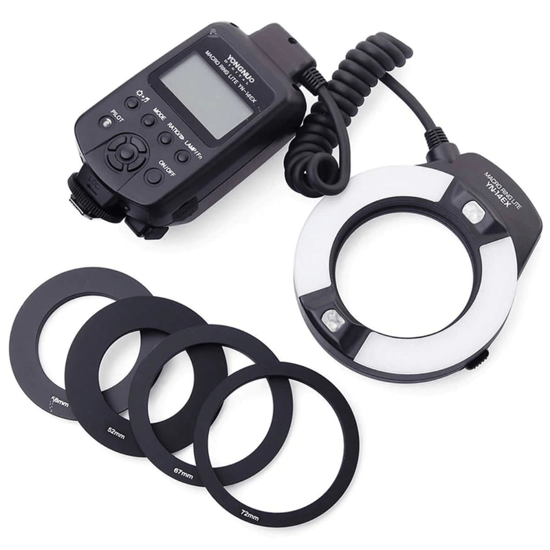 Ring-Flash-YN-14-EX-y-Pilas-Recargables-Duracell---Cargador