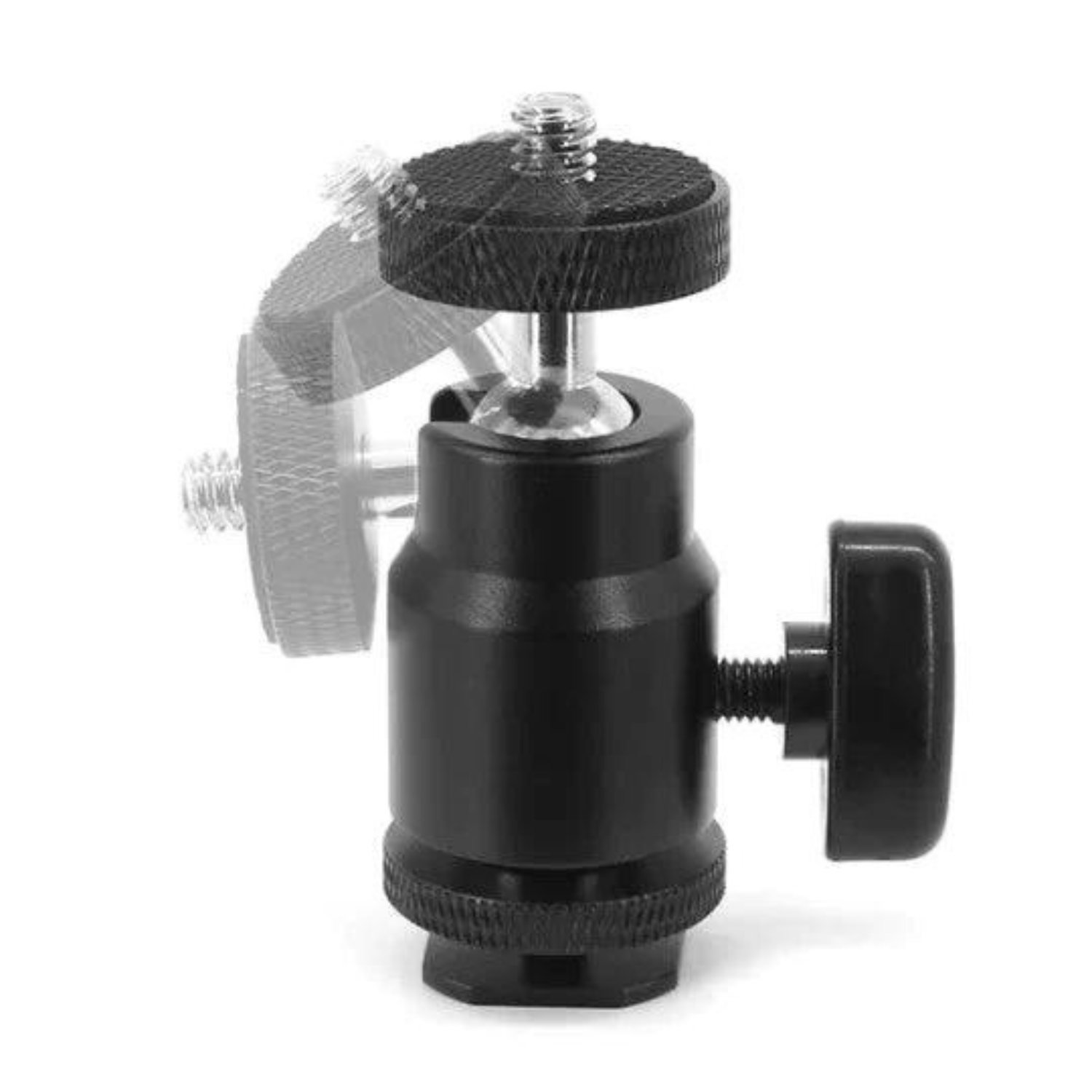 Mini rótula 360º para aro de luz o trípodes de metal con zapata - Shopstar