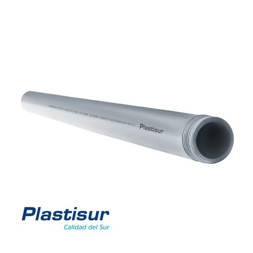 Tubo PVC Plastisur 3/4" x 5m Agua Fría con Rosca