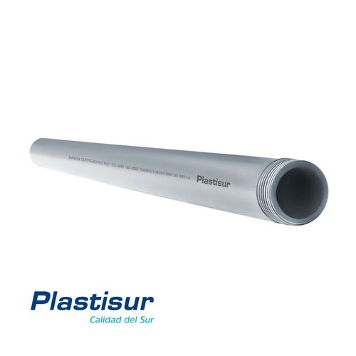 Tubo PVC Plastisur 1/2" x 5m Agua Fría con Rosca