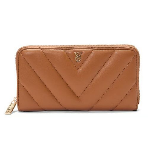 BILLETERA VICTORIA SECRET CON LOGO MARRON