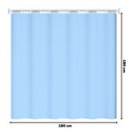 Cortina-de-Baño-Moderna-Impermeable-Accesorio-para-Ducha-U11-Celeste
