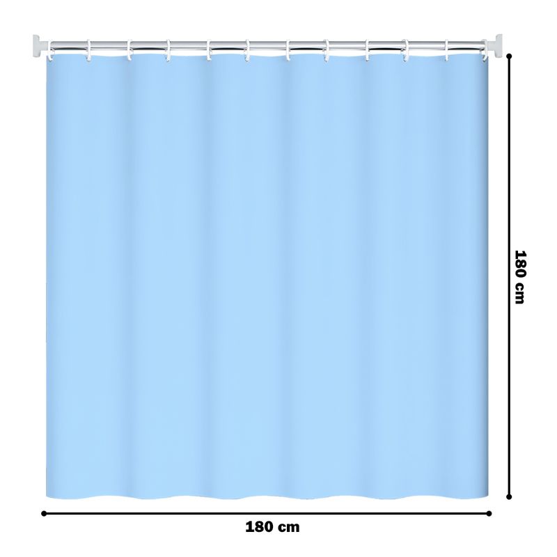 Cortina-de-Baño-Moderna-Impermeable-Accesorio-para-Ducha-U11-Celeste