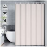 Cortina-de-Baño-Moderna-Impermeable-Accesorio-para-Ducha-U11-Crema