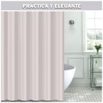 Cortina-de-Baño-Moderna-Impermeable-Accesorio-para-Ducha-U11-Crema