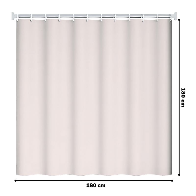 Cortina-de-Baño-Moderna-Impermeable-Accesorio-para-Ducha-U11-Crema