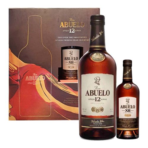 VAP RON ABUELO AÑEJO 12 AÑOS 750ML + RON ABUELO XII AÑOS TWO OAKS 200ML