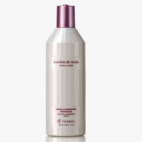 Loción de Seda Rosa y Musk Crema Iluminadora Perfumada