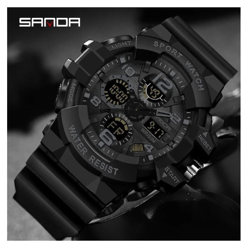 Reloj-Deportivo-SANDA-3168-Resina-Analogo-Digital-Negro