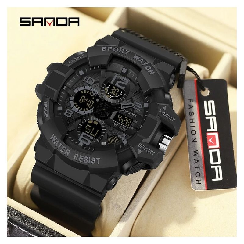 Reloj-Deportivo-SANDA-3168-Resina-Analogo-Digital-Negro