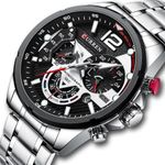 Reloj-Lujo-CURREN-8395-Plateado-Cronografo-Cuarzo