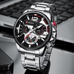 Reloj-Lujo-CURREN-8395-Plateado-Cronografo-Cuarzo