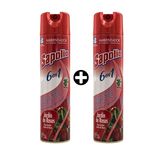 COMBO Sapolio: 2 Ambientadores en spray Jardín y Rosas 360ml
