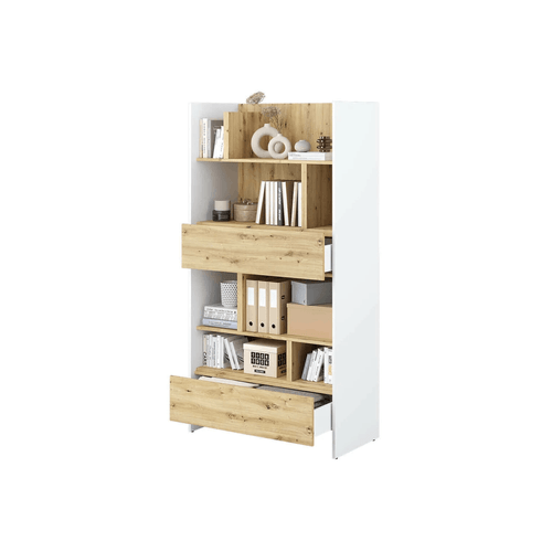 Estante Moderno Manhatan color Blanco/Duna TU MESITA 2 cajones