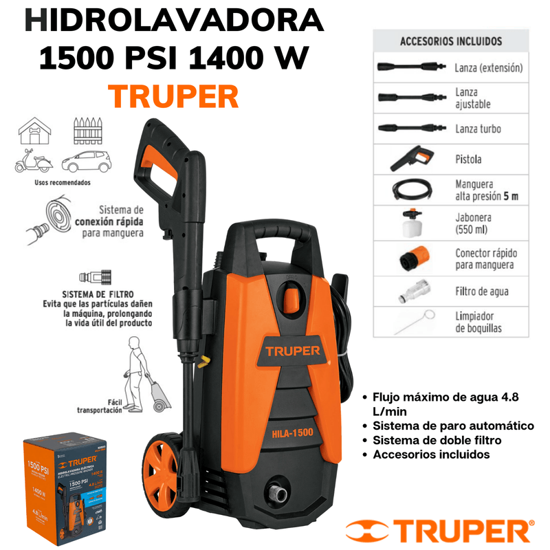 Hidrolavadora-Portatil-Truper-Truper-1500-PSI---Manguera-10-metros