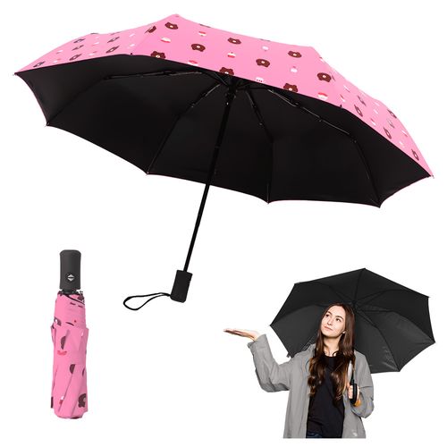 Paraguas Plegable con Protección UV Sombrilla de Mano Diseño Osito RS KL5