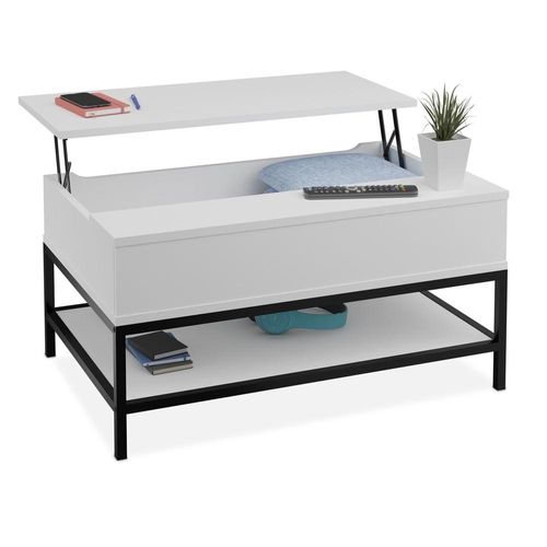 Mesa de Centro Extensible TU MESITA Milanis color Blanco 1 puerta