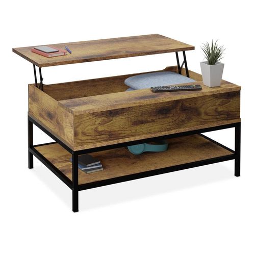 Mesa de Centro Extensible TU MESITA Milanis color Marrón 1 puerta