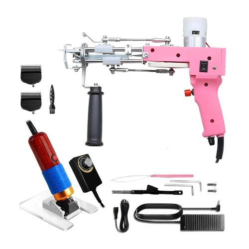 Set de Tufting: Pistola 2 en 1, Recortador y Accesorios Rosado