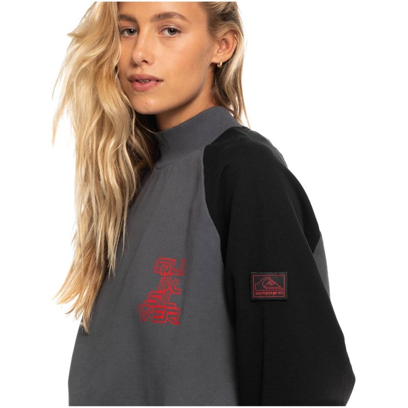 Polera-Sudadera-Quiksilver-x-Stranger-Things-para-Mujer---Negra-Talla-S