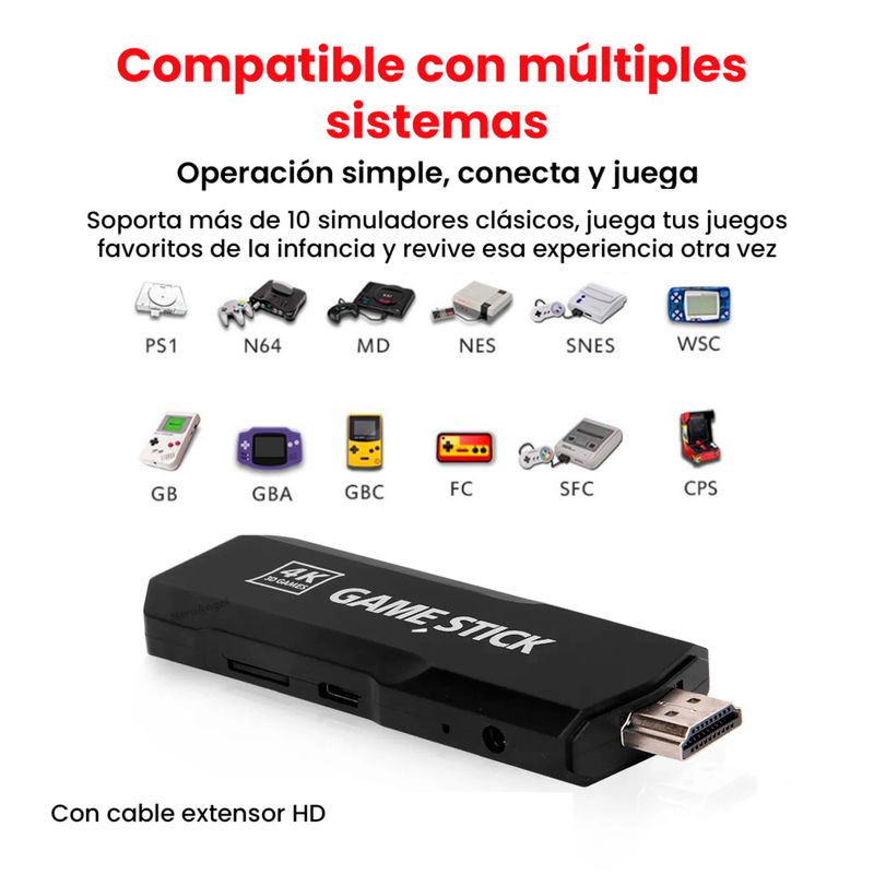 Consola-Retro-Game-Stick-X2-Plus-4K-HD-PS1-PSP-SN64-30000-Juegos-con-Mandos-Recargables