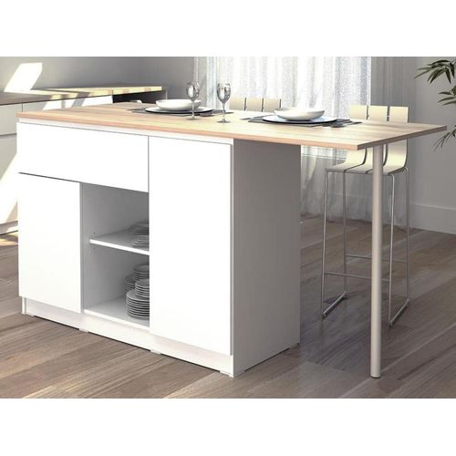 Isla de Cocina Moderna Rinaldi 2 puertas 1 cajón TU MESITA