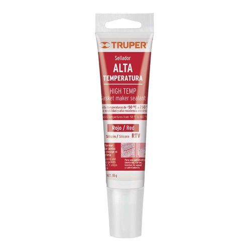 Silicona Rojo 85g para Motores, Calentadores y Calderas Truper 17566