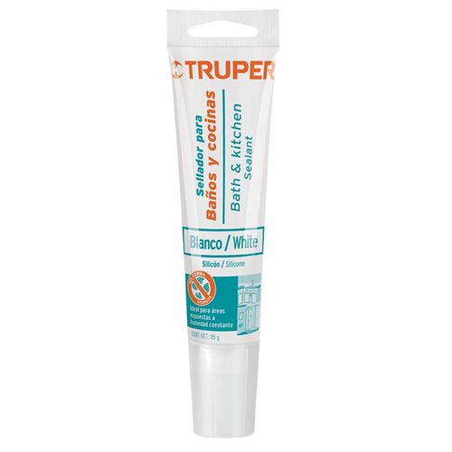 Silicona Blanco 85g para Baños y Cocina Truper 18568