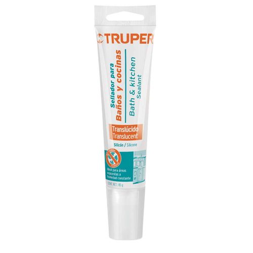 Silicona Translúcido 85g para Baños y Cocina Truper 18567