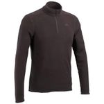 Casaca-Polar-de-montaña-y-trekking-cremallera-Hombre-Quechua-MH120---Negro-Talla-L