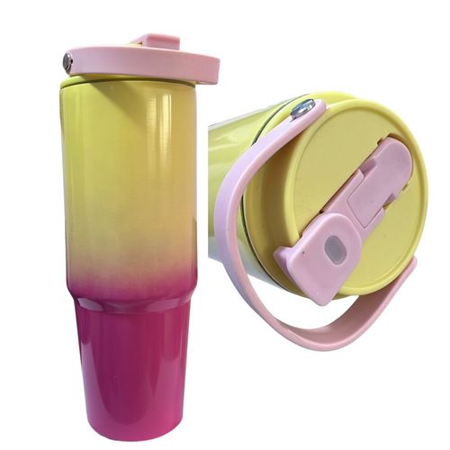 Vaso Termico De Acero /mug / Tomatodo /tumbler 1000ml Rosa
